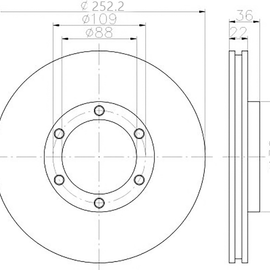 OPTIMA Front Brake Disc for ISUZU WFR (Midi-EuroVan) - SKU TBD7268-D - SpareMe South Africa