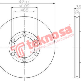 Brake Components Brake Disc TBD7270-D OPTIMA