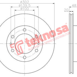Brake Components Brake Disc TBD7276-D OPTIMA