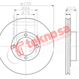 Brake Components Brake Disc TBD7281-D OPTIMA