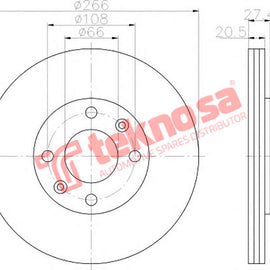 Brake Components Brake Disc TBD7283-D OPTIMA