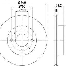 NISSAN Sabre - Front Brake Disc | OPTIMA | TBD7287-D - SKU TBD7287-D - SpareMe South Africa