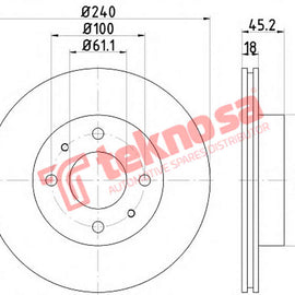 Brake Components Brake Disc TBD7287-D OPTIMA