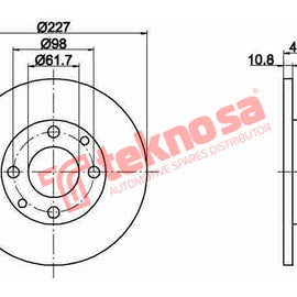 Brake Components Brake Disc TBD7293-D OPTIMA