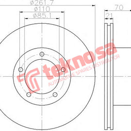 Brake Components Brake Disc TBD7305-D OPTIMA