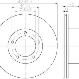 TATA Telcoline - Front Brake Disc | OPTIMA | TBD7305-D - SKU TBD7305-D - SpareMe South Africa