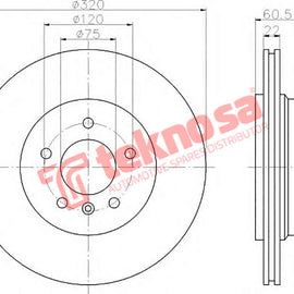 Brake Components Brake Disc TBD7307-D OPTIMA