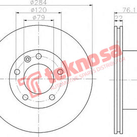 Brake Components Brake Disc TBD7309-D OPTIMA