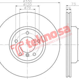Brake Components Brake Disc TBD7315-D OPTIMA
