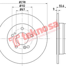 Brake Components Brake Disc TBD7317-D OPTIMA