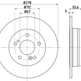 Mercedes-Benz 300-Series - Rear Brake Disc | OPTIMA | TBD7317-D - SKU TBD7317-D - SpareMe South Africa