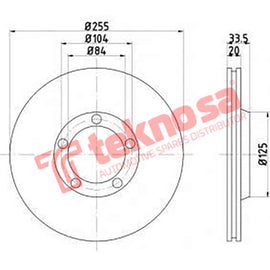 Brake Components Brake Disc TBD7320-D OPTIMA