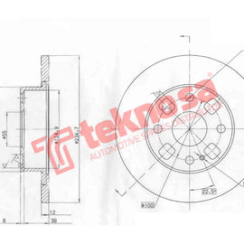 Brake Components Brake Disc TBD7328-D OPTIMA