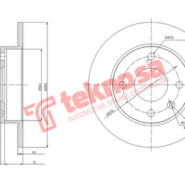 Brake Components Brake Disc TBD7329-D OPTIMA