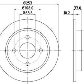 FORD Fiesta - Rear Brake Disc | OPTIMA | TBD7331-D - SKU TBD7331-D - SpareMe South Africa