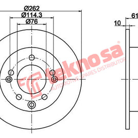 Brake Components Brake Disc TBD7335-D OPTIMA