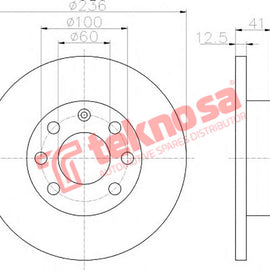 Brake Components Brake Disc TBD7338-D OPTIMA