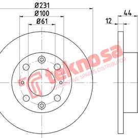 Brake Components Brake Disc TBD7340-D OPTIMA