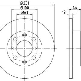 HONDA Ballade - Front Brake Disc | OPTIMA | TBD7340-D - SKU TBD7340-D - SpareMe South Africa