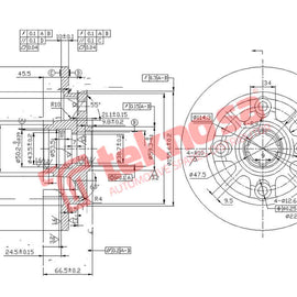 Brake Components Brake Disc TBD7341-D OPTIMA