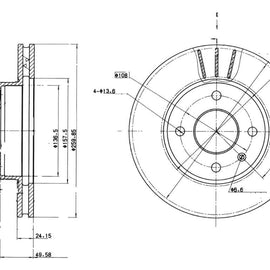 Universal - Front Brake Disc | OPTIMA | TBD7344-D - SKU TBD7344-D - SpareMe South Africa