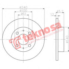 Brake Components Brake Disc TBD7346-D OPTIMA