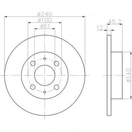 NISSAN Pulsar - Front Brake Disc | OPTIMA | TBD7346-D - SKU TBD7346-D - SpareMe South Africa