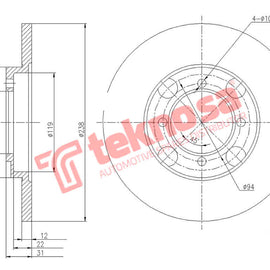 Brake Components Brake Disc TBD7350-D OPTIMA