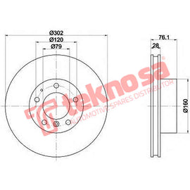 Brake Components Brake Disc TBD7363-D OPTIMA