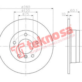 Brake Components Brake Disc TBD7366-D OPTIMA