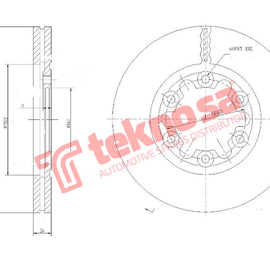 Brake Components Brake Disc TBD7371-D OPTIMA
