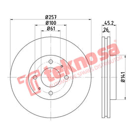 Brake Components Brake Disc TBD7375-D OPTIMA