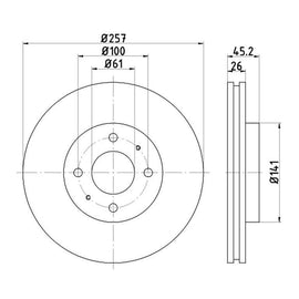 NISSAN Sabre - Front Brake Disc | OPTIMA | TBD7375-D - SKU TBD7375-D - SpareMe South Africa
