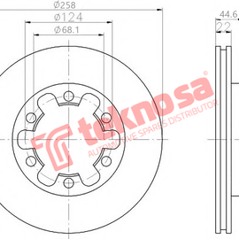 Brake Components Brake Disc TBD7376-D OPTIMA