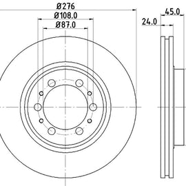 MITSUBISHI Colt - Front Brake Disc | OPTIMA | TBD7378-D - SKU TBD7378-D - SpareMe South Africa