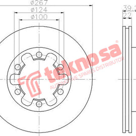 Brake Components Brake Disc TBD7382-D OPTIMA