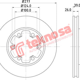 Brake Components Brake Disc TBD7383-D OPTIMA