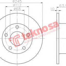 Brake Components Brake Disc TBD7386-D OPTIMA