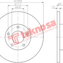Brake Components Brake Disc TBD7387-D OPTIMA