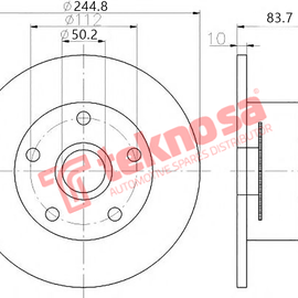 Brake Components Brake Disc TBD7388-D OPTIMA