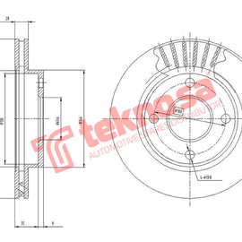 Brake Components Brake Disc TBD7395-D OPTIMA