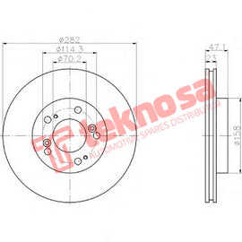 Brake Components Brake Disc TBD7413-D OPTIMA