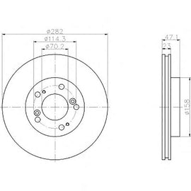 HONDA CR-V - Front Brake Disc | OPTIMA | TBD7413-D - SKU TBD7413-D - SpareMe South Africa