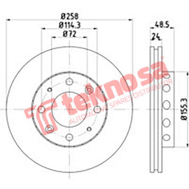 Brake Components Brake Disc TBD7418-D OPTIMA