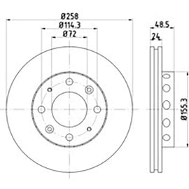 Universal - Front Brake Disc | OPTIMA | TBD7418-D - SKU TBD7418-D - SpareMe South Africa