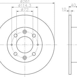KIA Carens - Rear Brake Disc | OPTIMA | TBD7421-D - SKU TBD7421-D - SpareMe South Africa