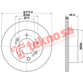 Brake Components Brake Disc TBD7423-D OPTIMA