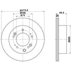 OPTIMA Front Brake Disc for KIA Sedona - SKU TBD7423-D - SpareMe South Africa