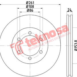 Brake Components Brake Disc TBD7424-D OPTIMA
