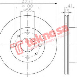 Brake Components Brake Disc TBD7427-D OPTIMA